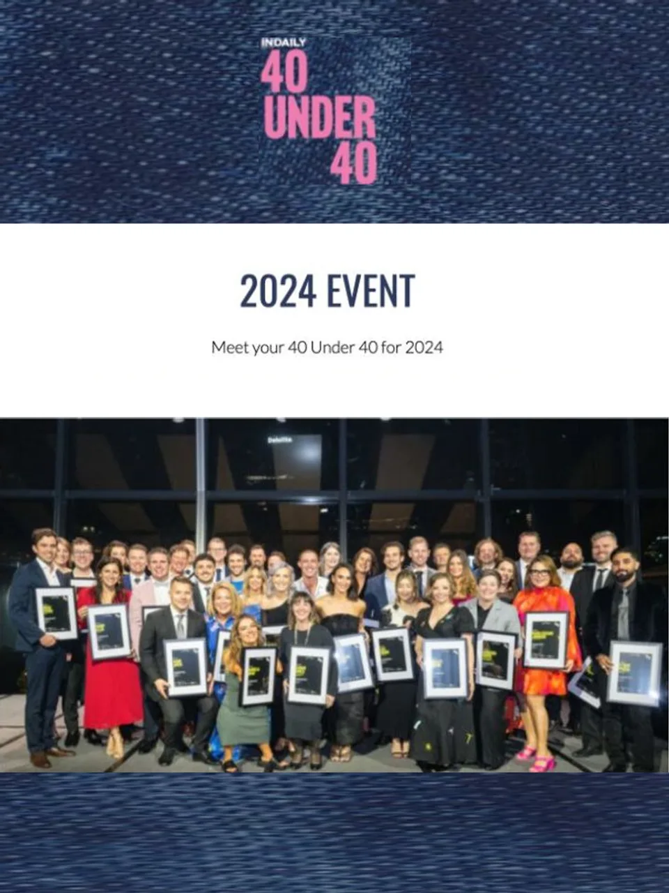 40 Under 40 Winner article page showing Jesse Trout named a South Australian 40 Under 40 winner